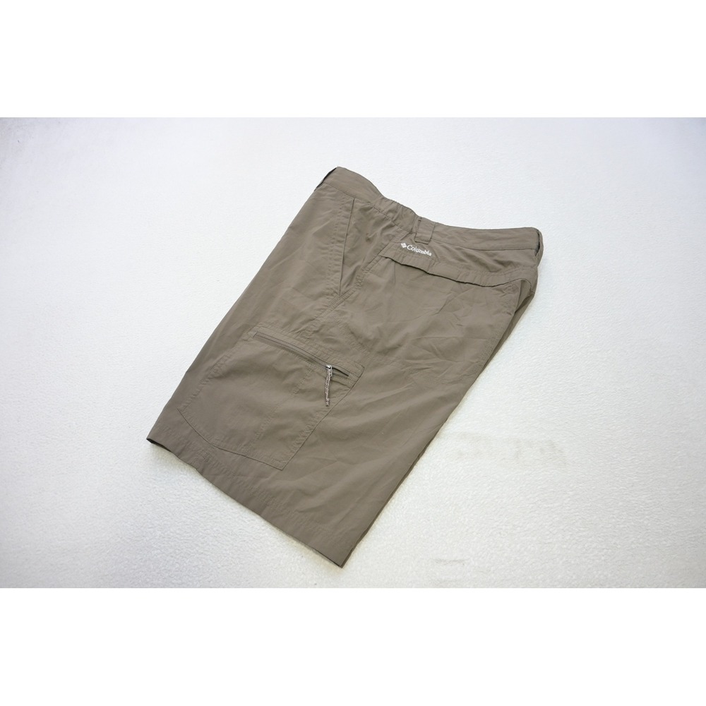 Columbia Cargo Shorts Mens 38 Brown Camp Nylon Hiking Outdoor Excellent